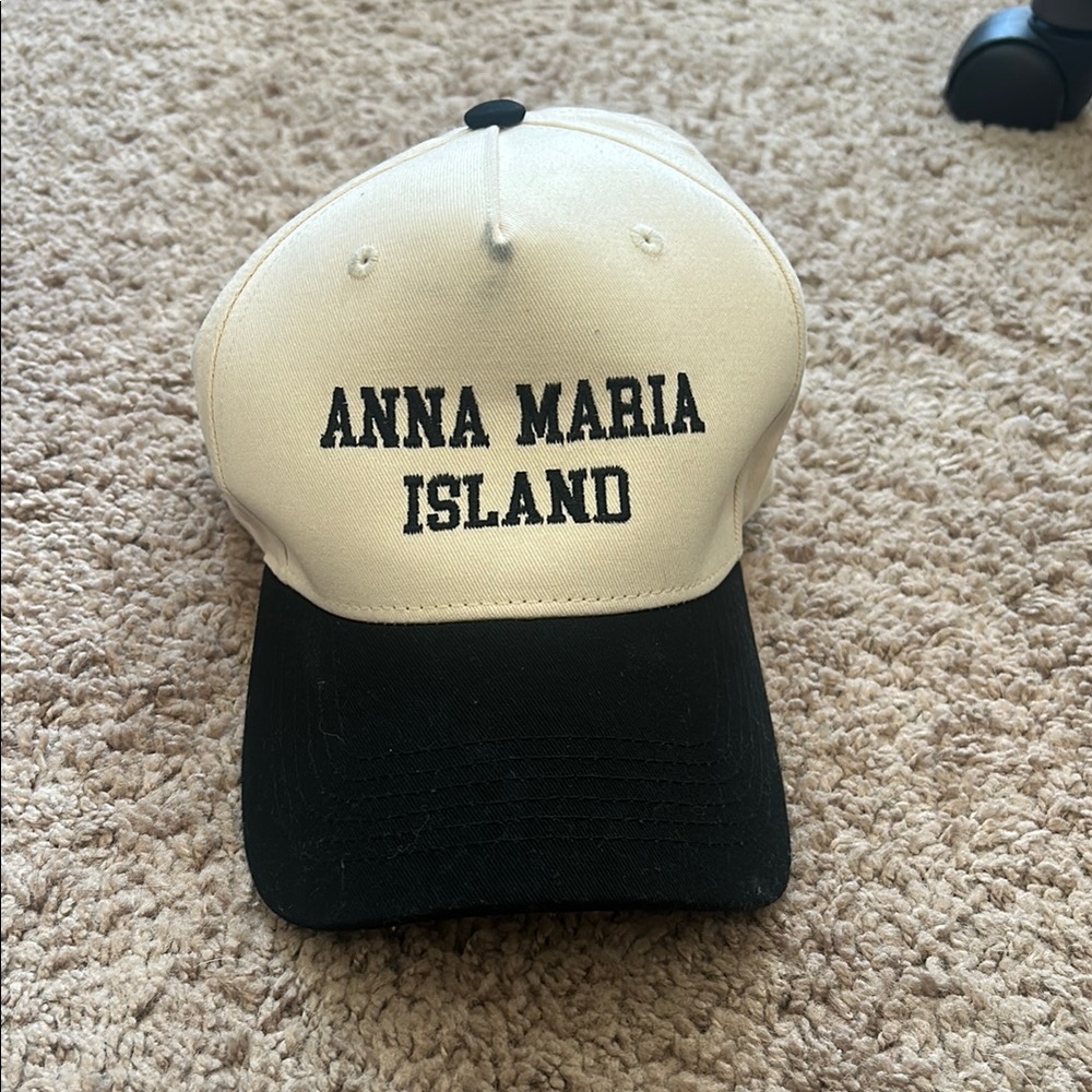 Anna Maria Island Black and White Cap